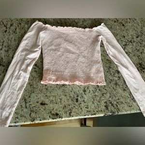 Set of 3 Hollister/Aeropostale Off The Shoulder Long Sleeve Shirts- size medium